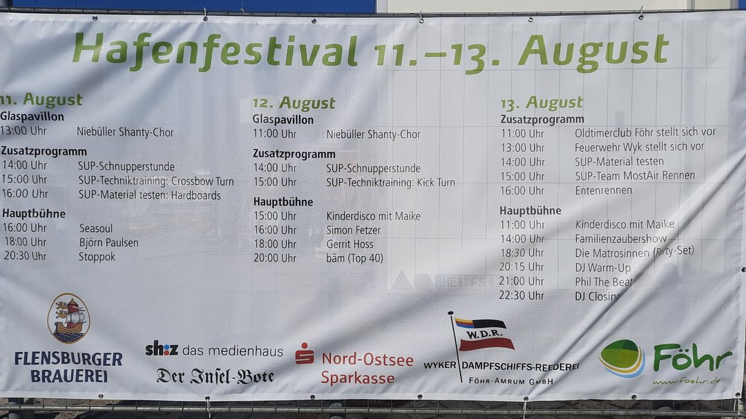 Das Hafenfestival in Wyk auf Föhr